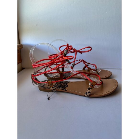 Dolce Vita Women’s Aurora Sandals Leopard Print Ankle Wrap 6 - Picture 3 of 11